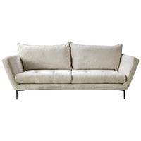 Sofa Ankona Creme/Schwarz, 225 cm - Creme/Schwarz, Design, Textil (225/86/95cm) - MID.YOU