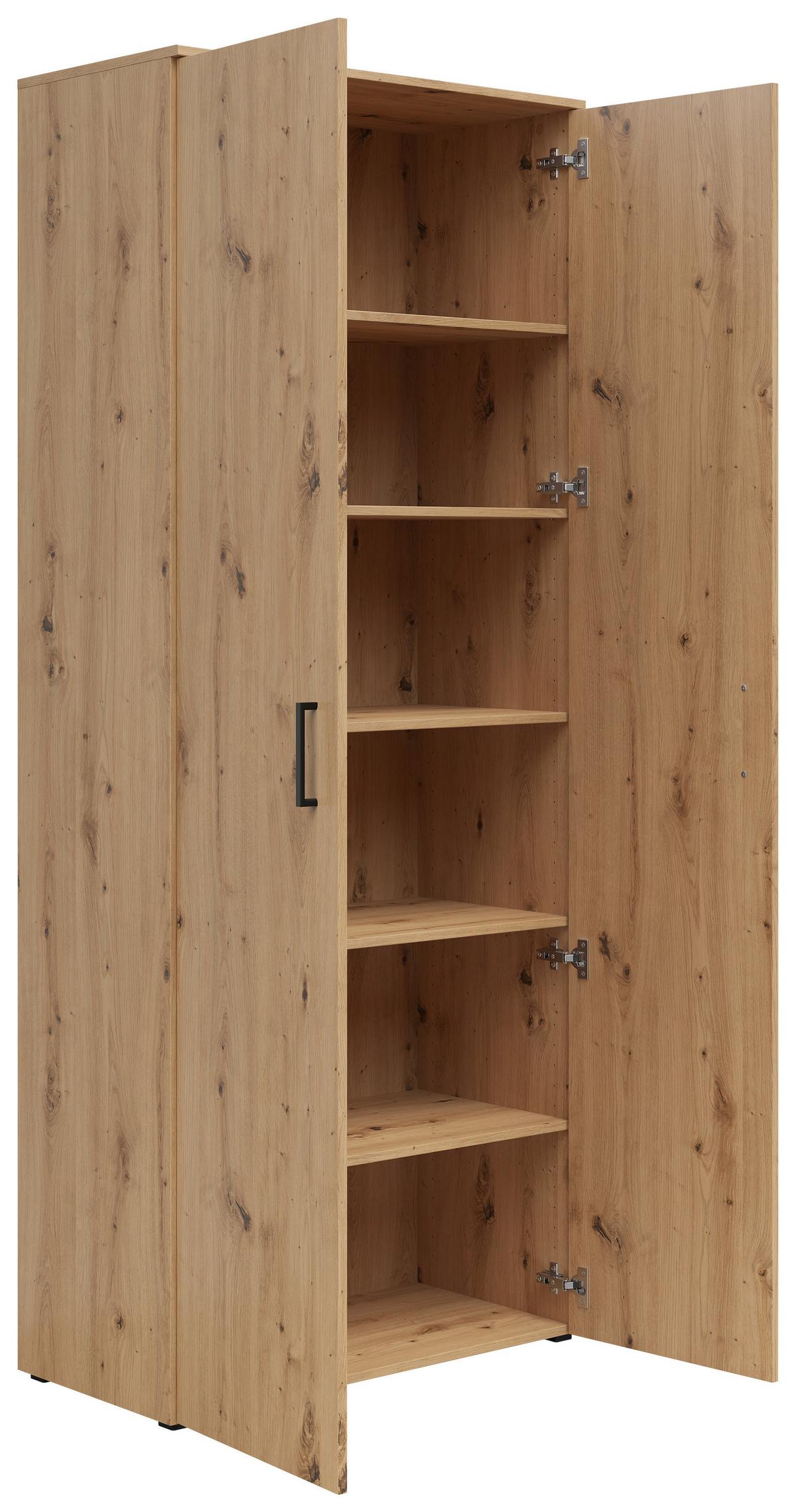 SKRIŇA Multistauraum - čierna/dub artisan, Modern, kompozitné drevo/plast (80/195/40cm)