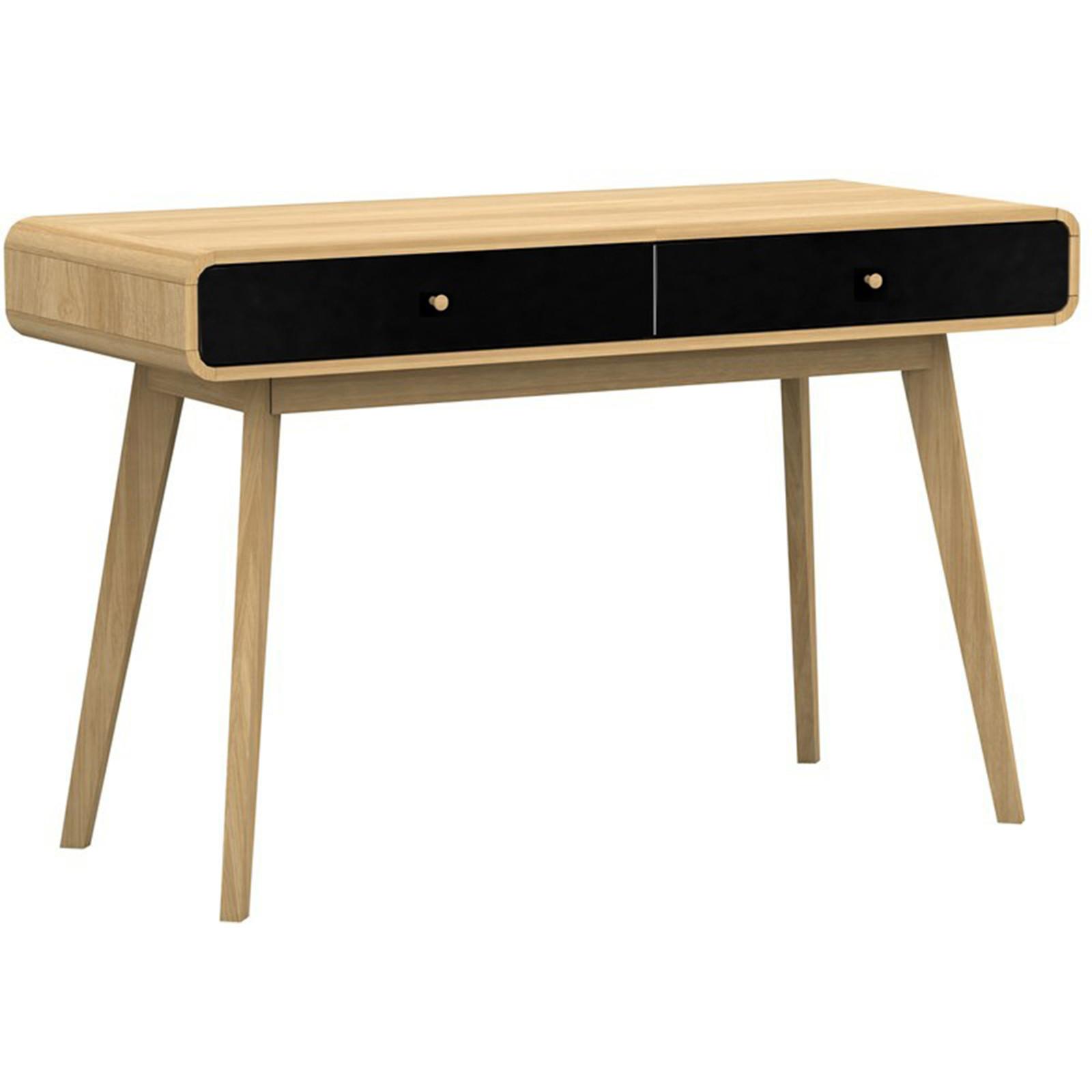 Schreibtisch Cassie Eichefarben 120 cm - Eichefarben/Schwarz, Design, Holzwerkstoff (120/79/50cm) - MID.YOU