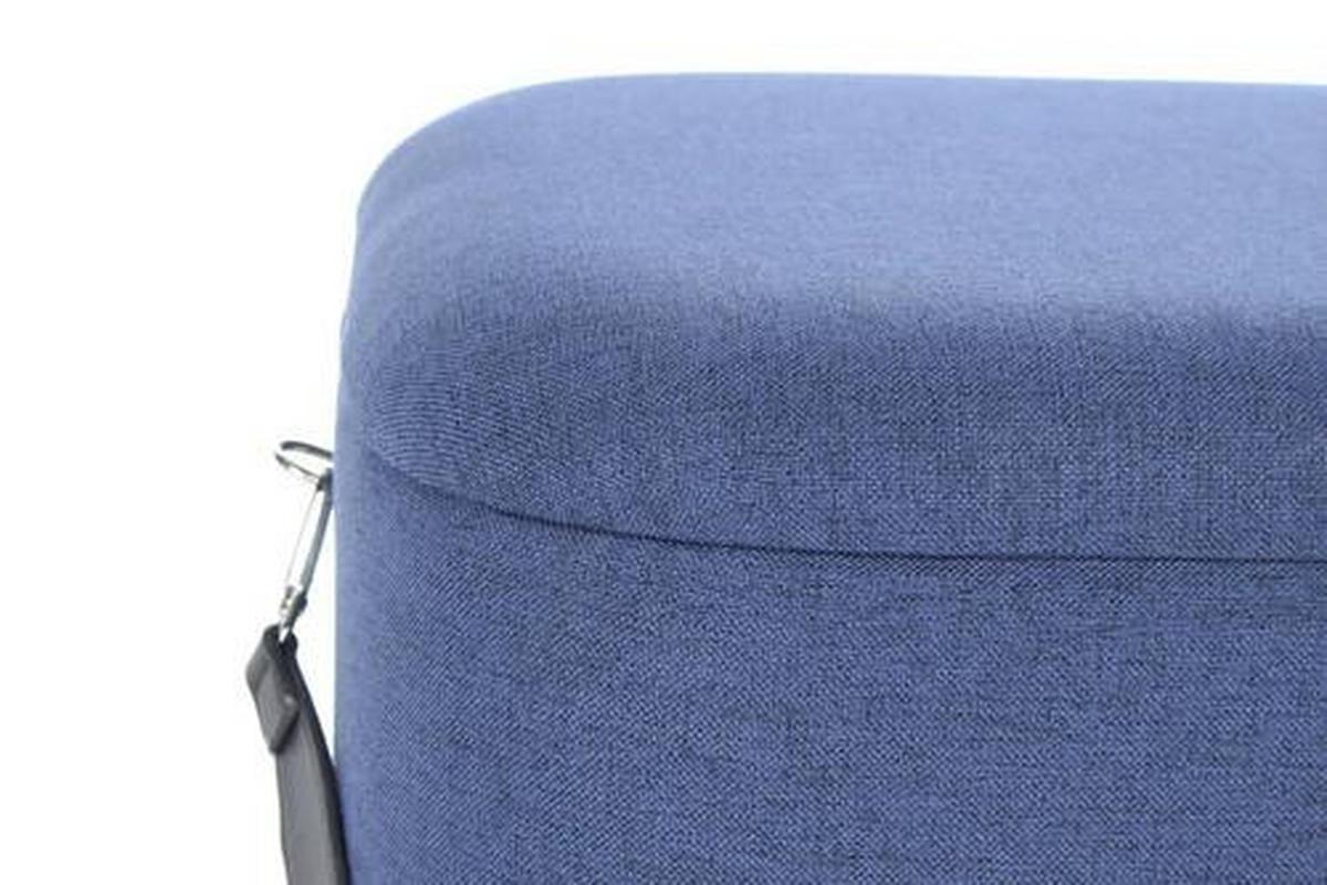 SADA TABURETŮ ARABELLA - modrá/černá, Basics, textil/plast (35,5/44/35,5cm)