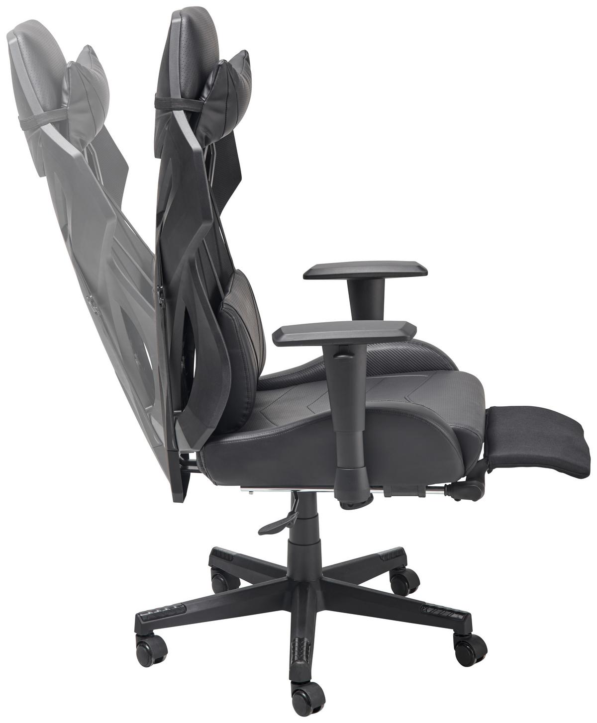 Gamingstuhl Sorrent - Schwarz, LIFESTYLE, Holz/Kunststoff (70/122-130/61.5cm) - MID.YOU