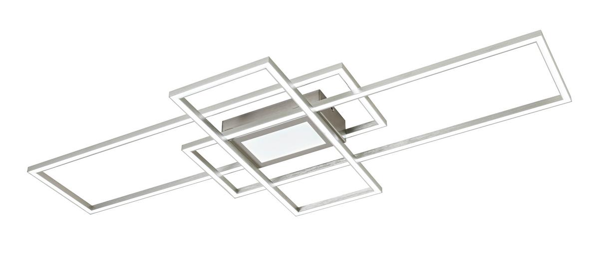 LED-Deckenleuchte Christina - Alufarben/Weiß, Basics, Kunststoff/Metall (45,8/100/6,4cm) - Luca Bessoni