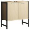 Waschbeckenunterschrank Edino - Honigeiche/Schwarz, MODERN, Holzwerkstoff/Metall (60/60/30cm) - MID.YOU