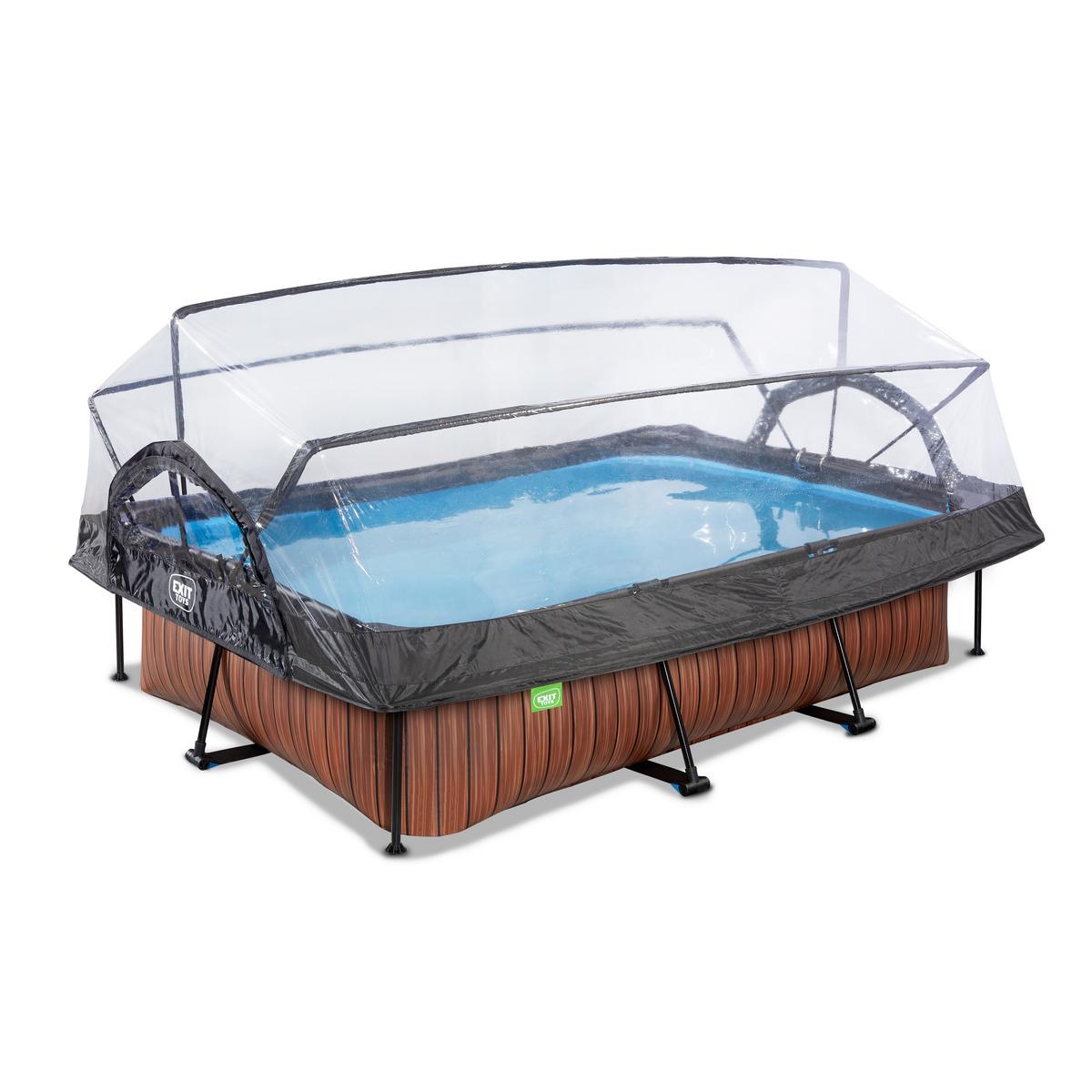 Pool-set Exit Wood Pool - Braun, KONVENTIONELL, Kunststoff (300/200/65cm) - EXIT Toys