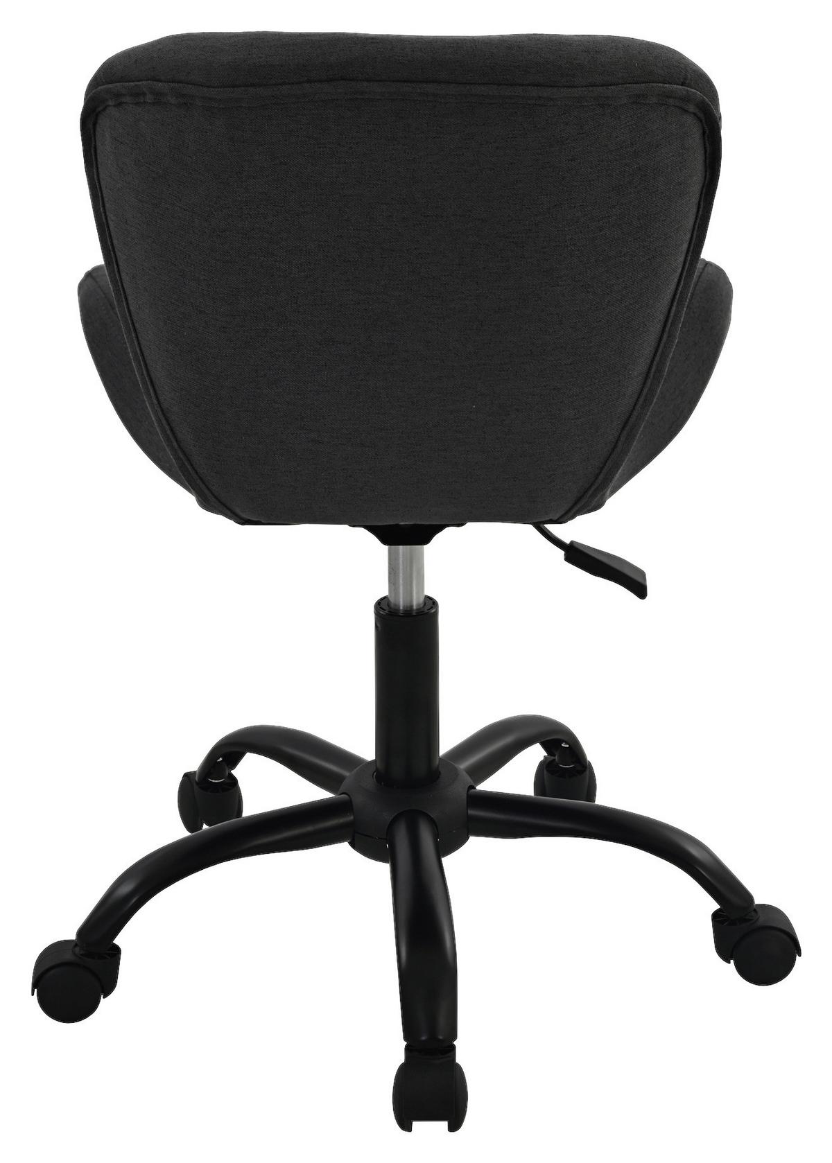 Drehstuhl Klara Grau/Schwarz B: 58 cm - Schwarz/Grau, Trend, Textil/Metall (58/84/56cm)