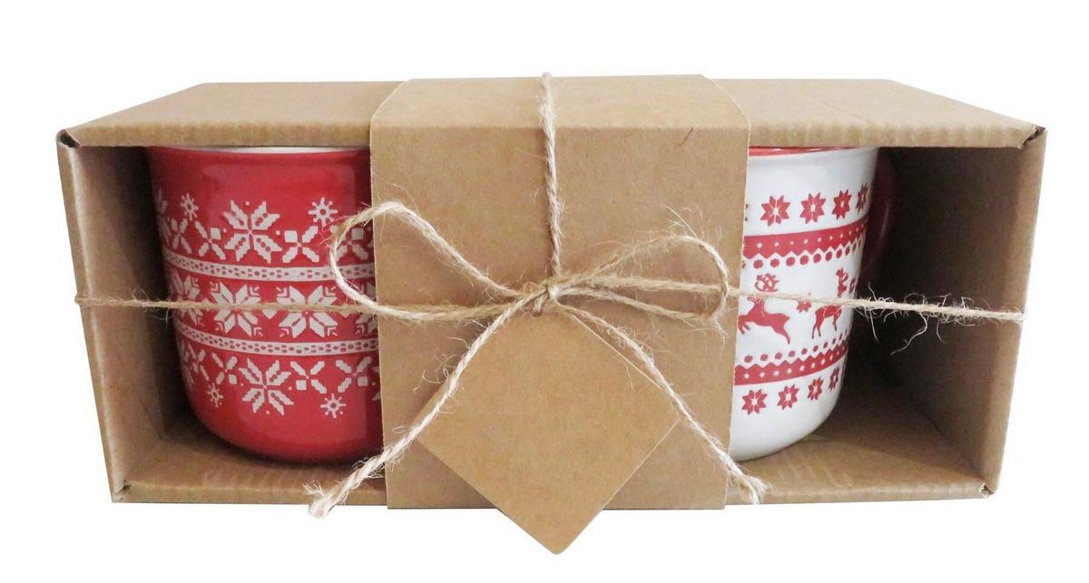 Tassenset Tabea - Rot/Weiß, Basics, Keramik (9.5/9cm) - Luca Bessoni