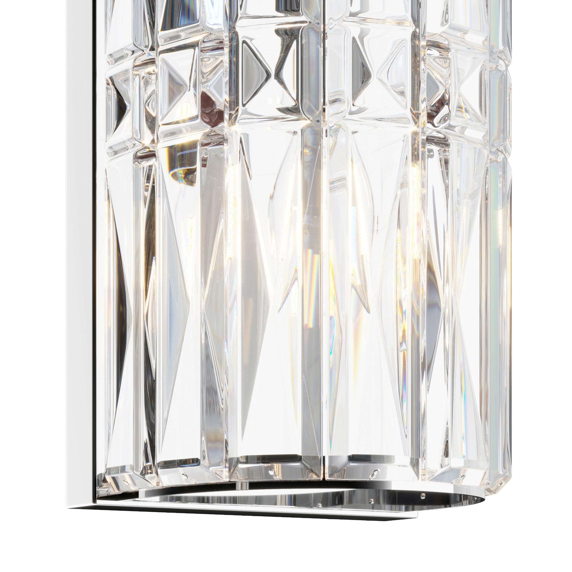 Wandleuchte Facet - Chromfarben/Transparent, Trend, Glas/Metall (13/10/75,2cm) - MAYTONI