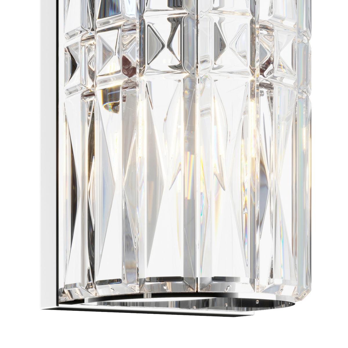 Wandleuchte Facet - Chromfarben/Transparent, Trend, Glas/Metall (13/10/75,2cm) - MAYTONI