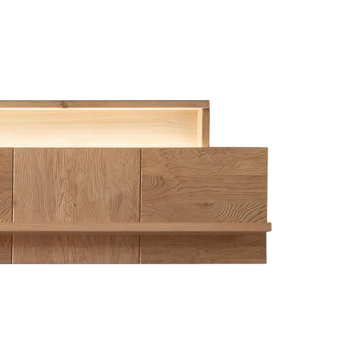 Wandboard Valencia B: 137 cm Eichefarben - Eiche Bianco, Design, Holz/Holzwerkstoff (137/40/26cm) - MID.YOU