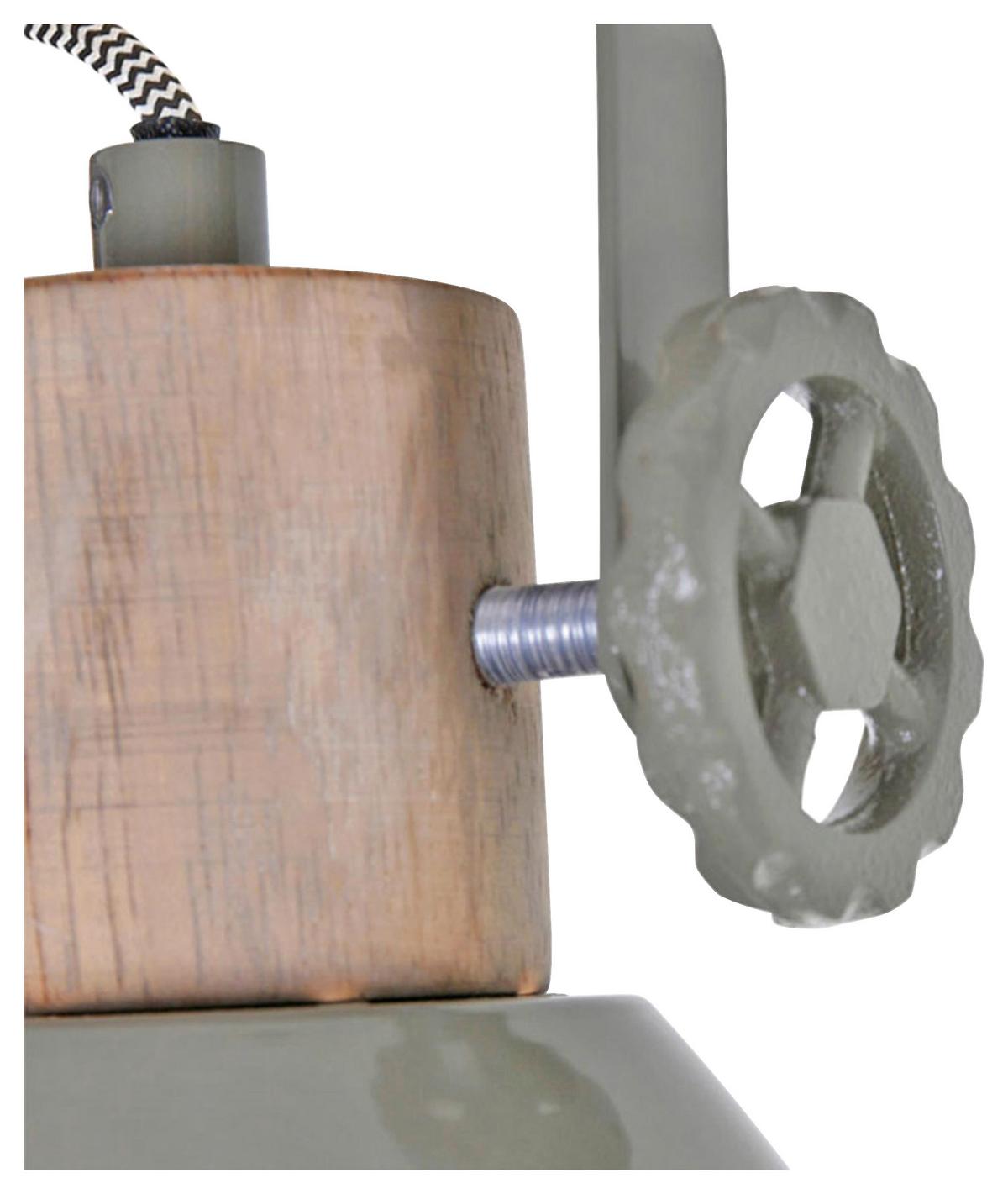 Deckenspots Gearwood - Anthrazit, Trend, Holz/Metall (32/19/17cm)