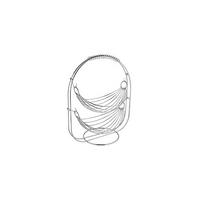 Gyümölcskosár Anton - krómszínű, Konventionell, fém (36/20,5/42cm) - Luca Bessoni