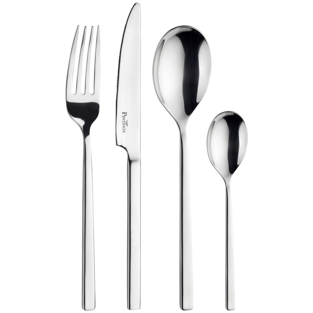 Besteckset Tie 24-Teilig Edelstahlfarben