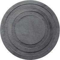 Szőrme Szőnyeg Oscar Átmérő Kb. 160cm - sötétszürke/szürke, Modern, textil (160cm) - Luca Bessoni