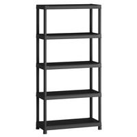 Plastový regál PLUS 90 - antracitová, Konvenční, plast (90/182/40cm)