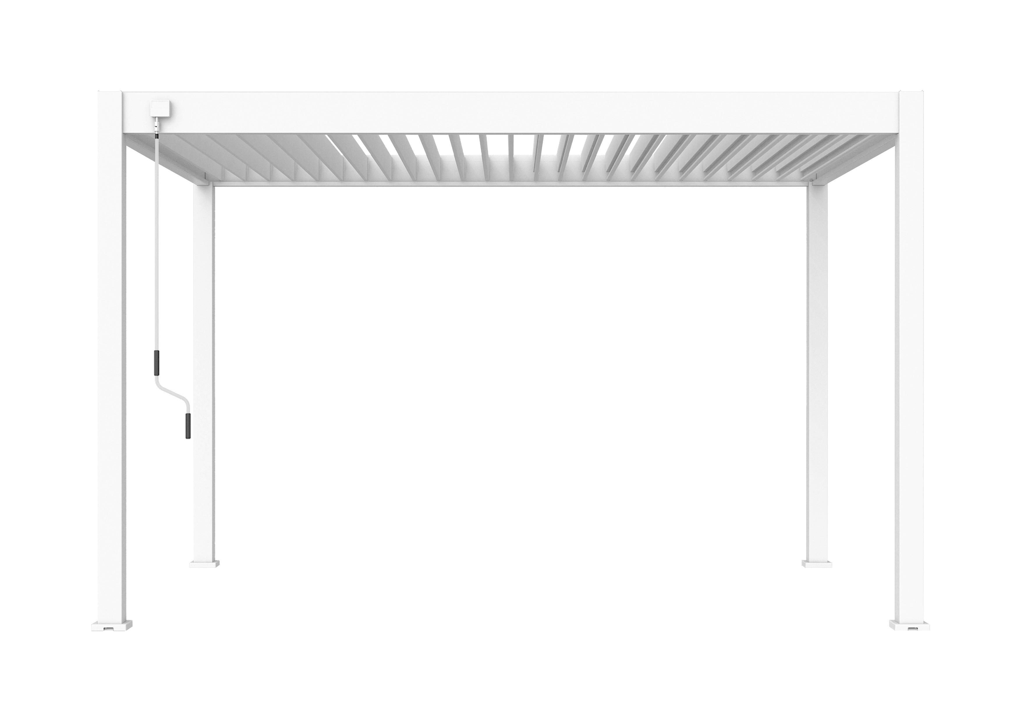 Pergola Classic 400x300 Cm Weiß Stahl - Weiß, Basics, Metall (400/255/300cm) - WEIDE