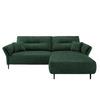 Ecksofa Piatelli Waldgrün S: 269x172 cm - Waldgrün/Schwarz, MODERN, Textil (269/172cm) - MID.YOU
