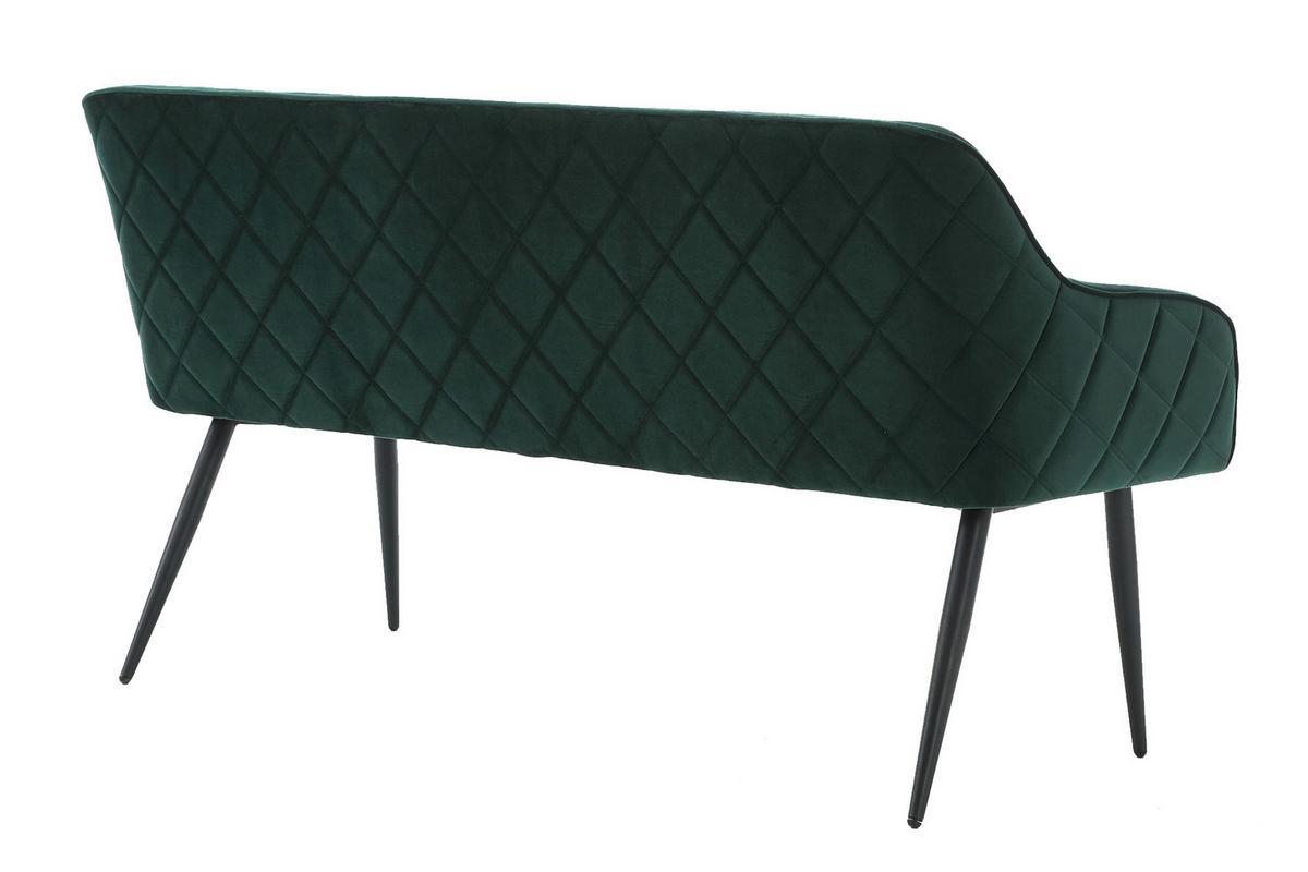 Sitzbank Waldgrün B: 160 Cm - Waldgrün/Schwarz, MODERN, Textil (160/85/61cm) - Livetastic