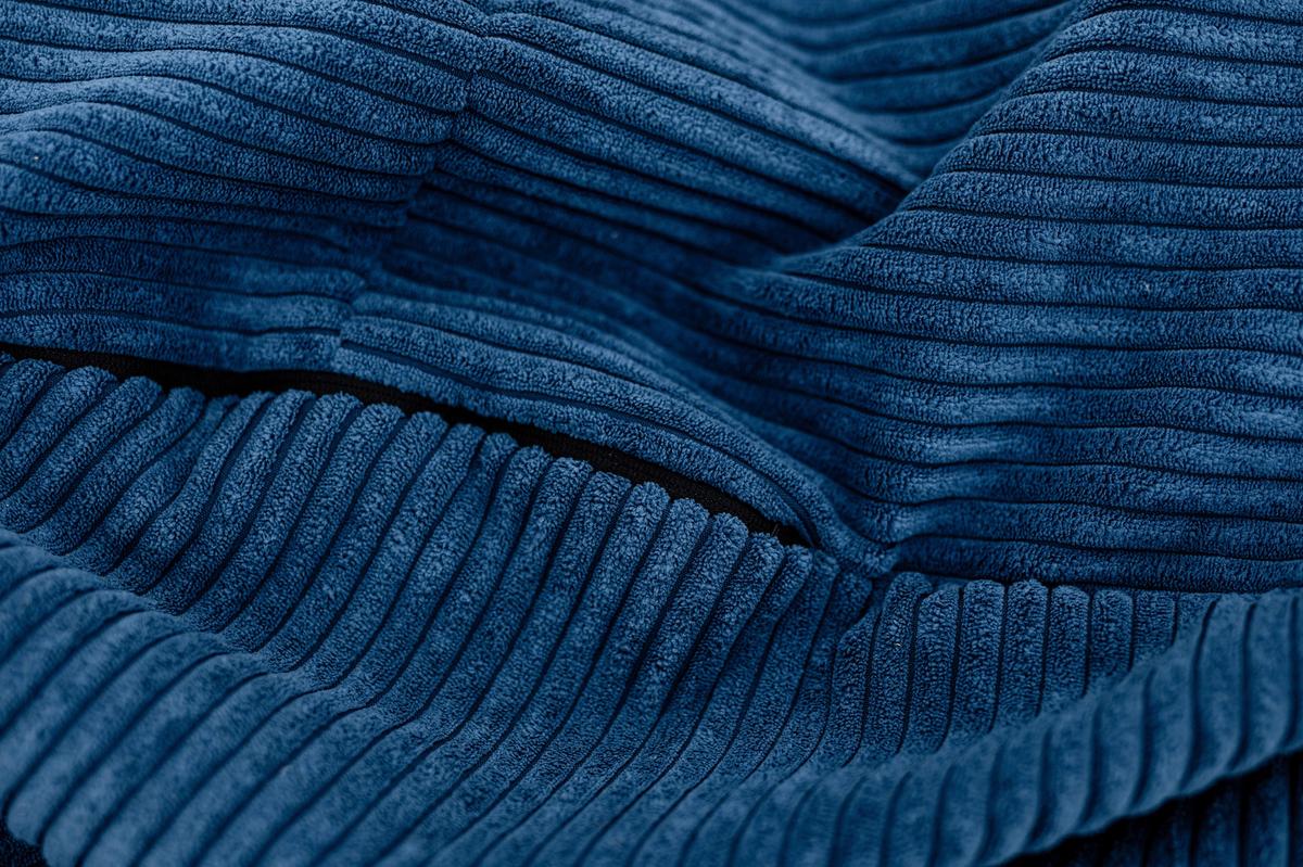 Sedací vak BUZZI, 280L, modrý menčester - modrá, Basics, textil (120/85/85cm) - Ondega