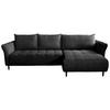 Ecksofa Monte Carlo Schwarz S: 160x290 cm - Schwarz/Mintgrün, Trend, Holz/Holzwerkstoff (160/290cm)