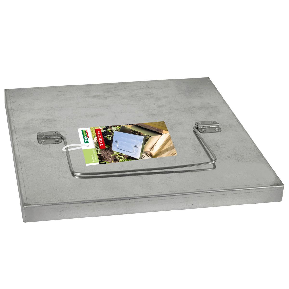 Hochbeet-deckel Stahl 30,5x30,5 Cm - Grau, Basics, Metall (30,5/2,5/30,5cm)