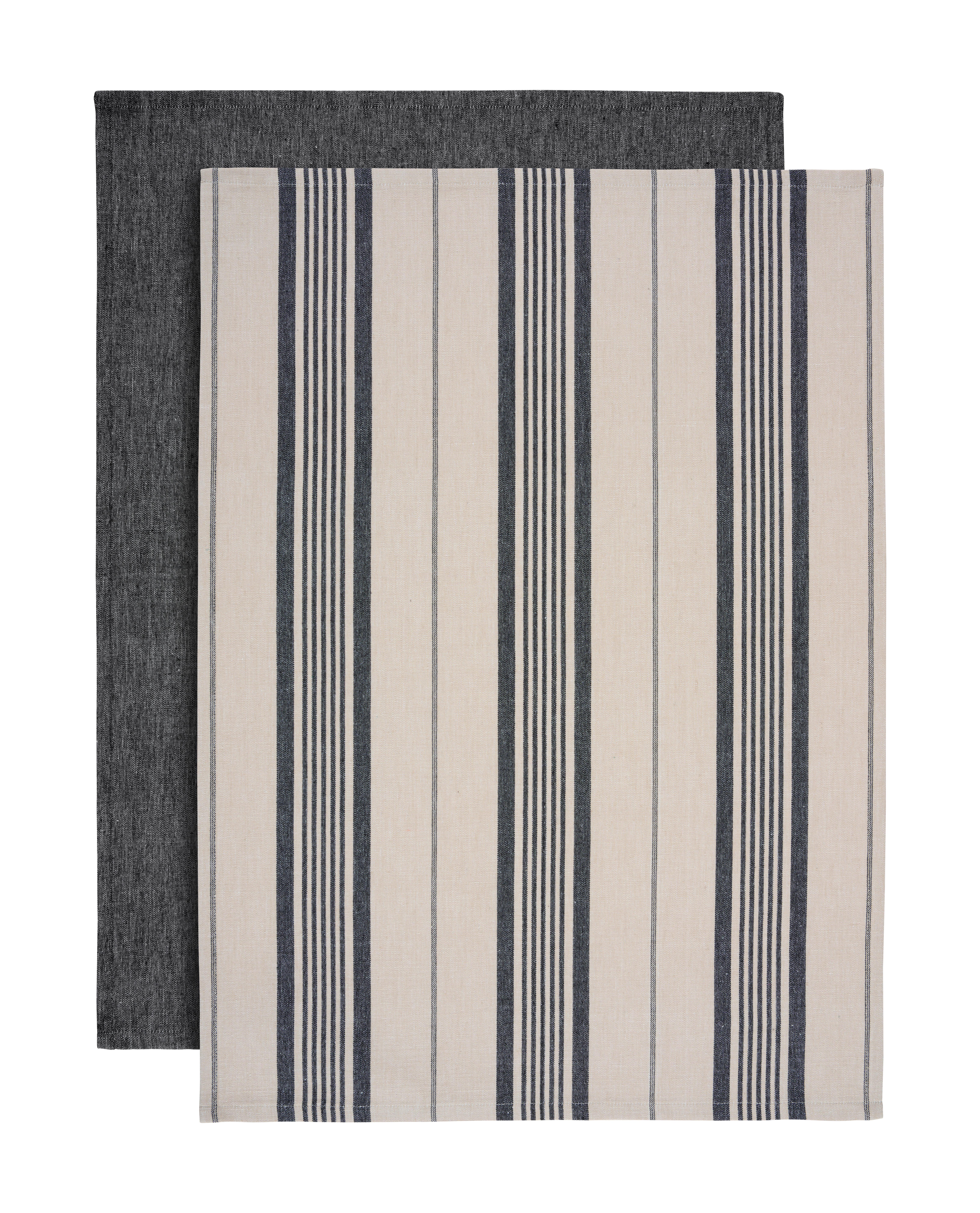 Sada utěrek Henry, 50/70cm, černá - černá, Moderní, textil (50/70cm) - Modern Living
