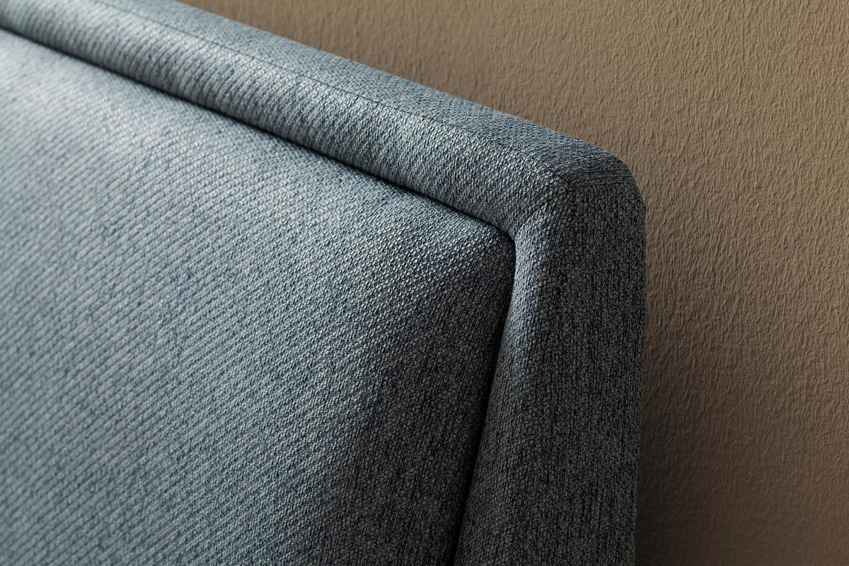 Polsterbett Frieda 160x200cm Blau, inkl. Bettkasten - Blau/Erlefarben, KONVENTIONELL, Holz/Textil (160/200cm) - Livetastic