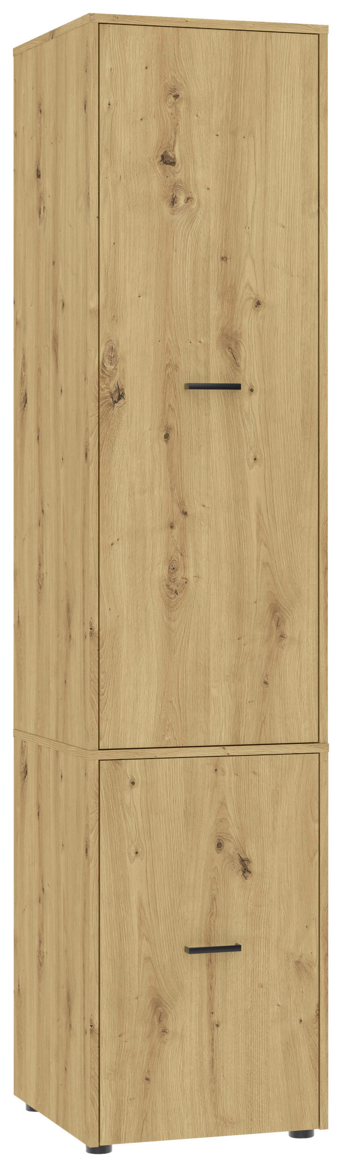 Kleiderschrank Kivo Eiche Artisan Dekor, B: 45 cm - Eiche Artisan, Basics, Holzwerkstoff (45/199,6/52,1cm)