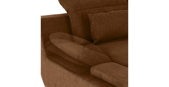 Wohnlandschaft Multi - Chromfarben/Cognac, MODERN, Textil (184/345/228cm) - Luca Bessoni