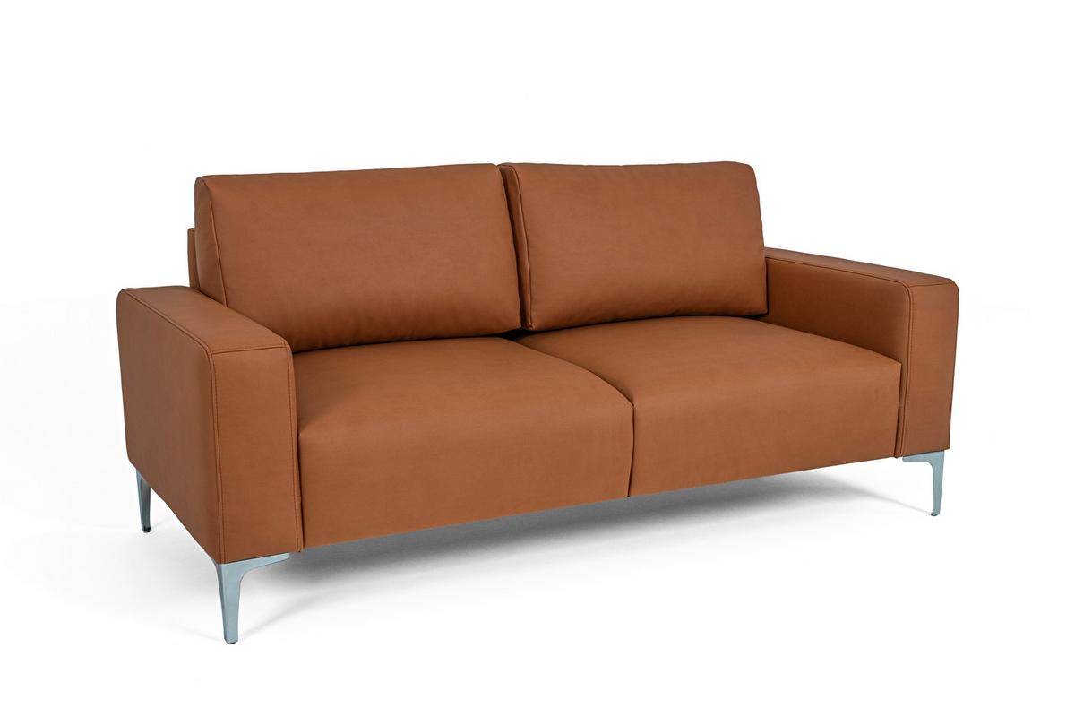 Třímístná pohovka CUSTOM, rezavá - rezavá/barvy chromu, Moderní, kov/textil (182/85/92cm) - Mömax