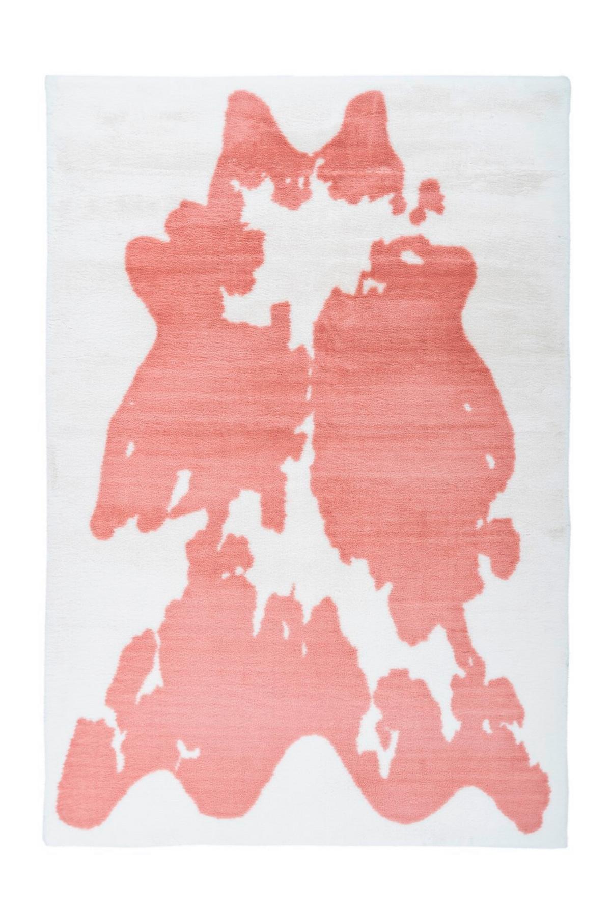 Hochflorteppich Rabbit Animal Rosa/weiß, 160x230 Cm - Rosa/Weiß, KONVENTIONELL, Textil (160/230cm)