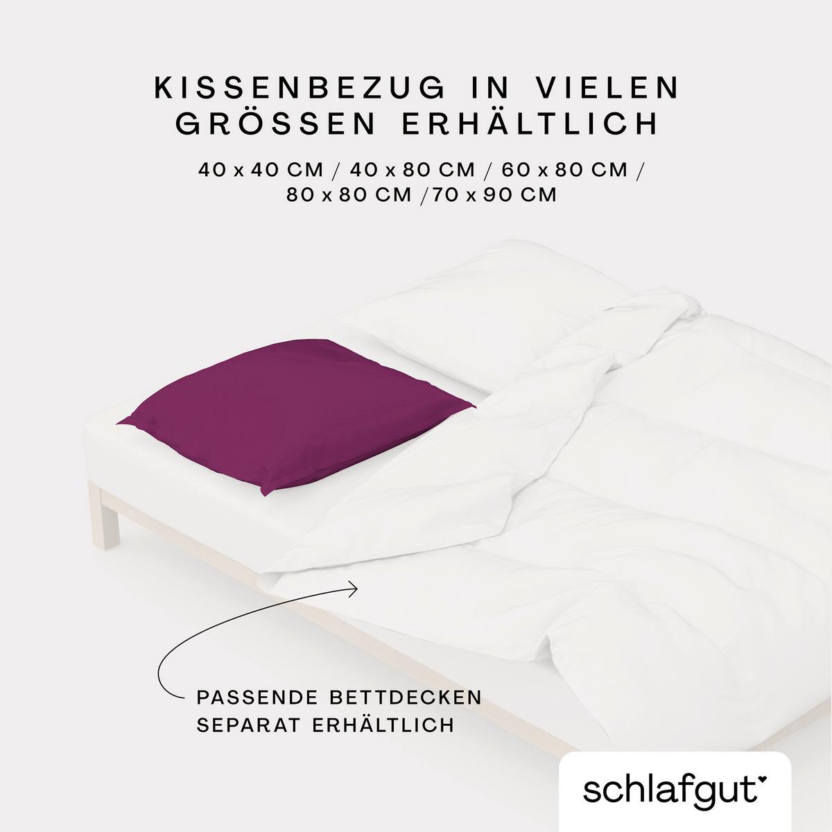 Kissenhülle Woven Satin - Violett, Basics, Textil (40/40cm) - Schlafgut