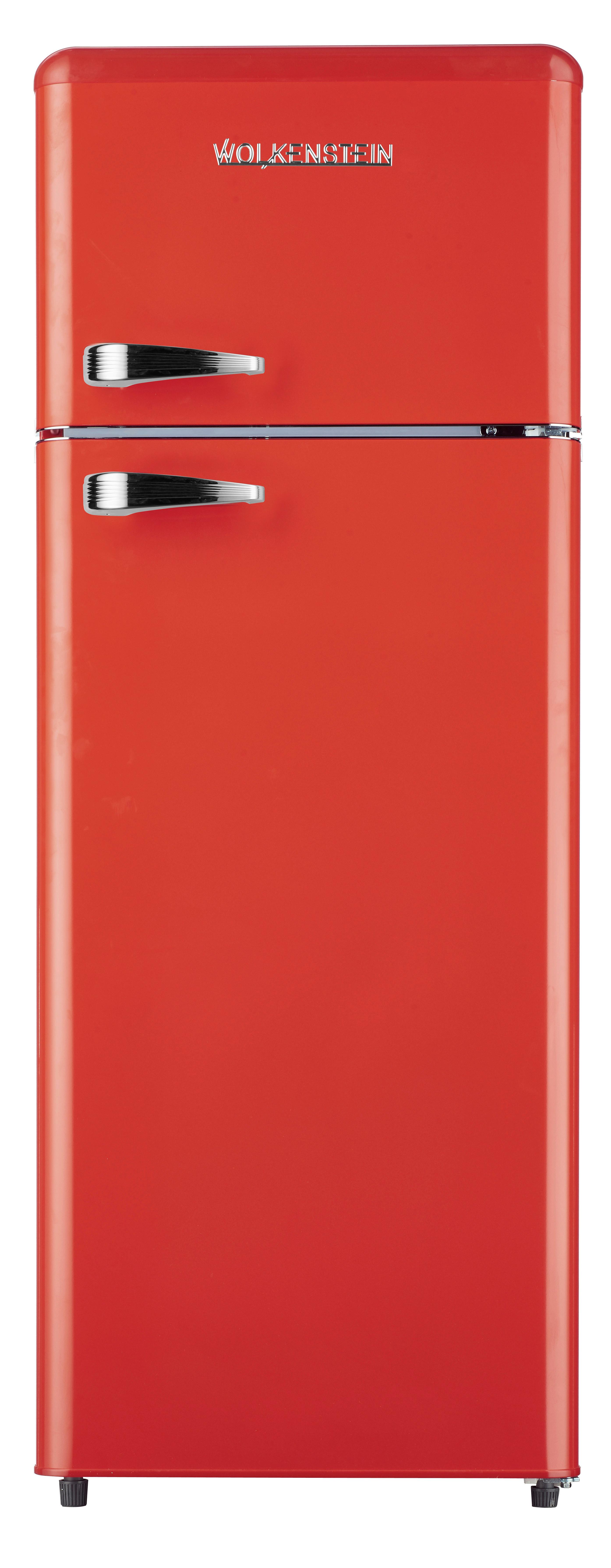 Kühl-Gefrierkombination Rot 39+172 L - Rot, Basics, Kunststoff/Metall (54,50/145,60/62,60cm) - PKM
