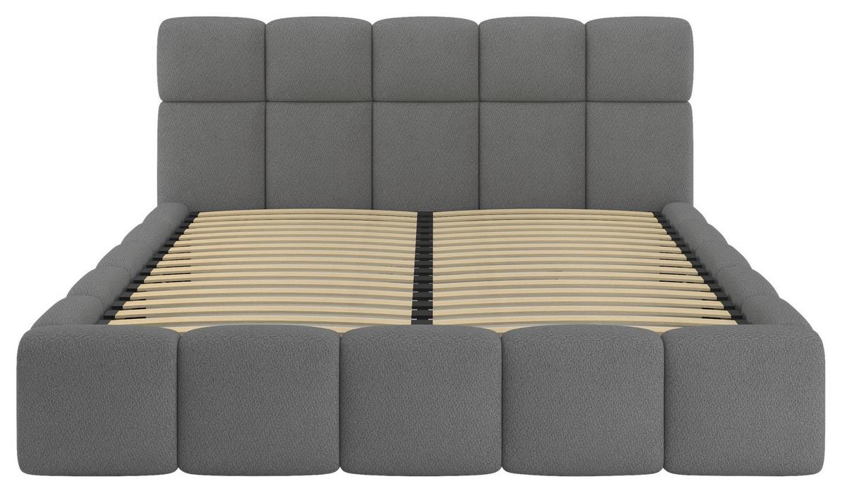Polsterbett Cloudy Grau, Lf: 160x200 Cm - Grau, Trend, Holz/Holzwerkstoff (160/200cm) - Luca Bessoni