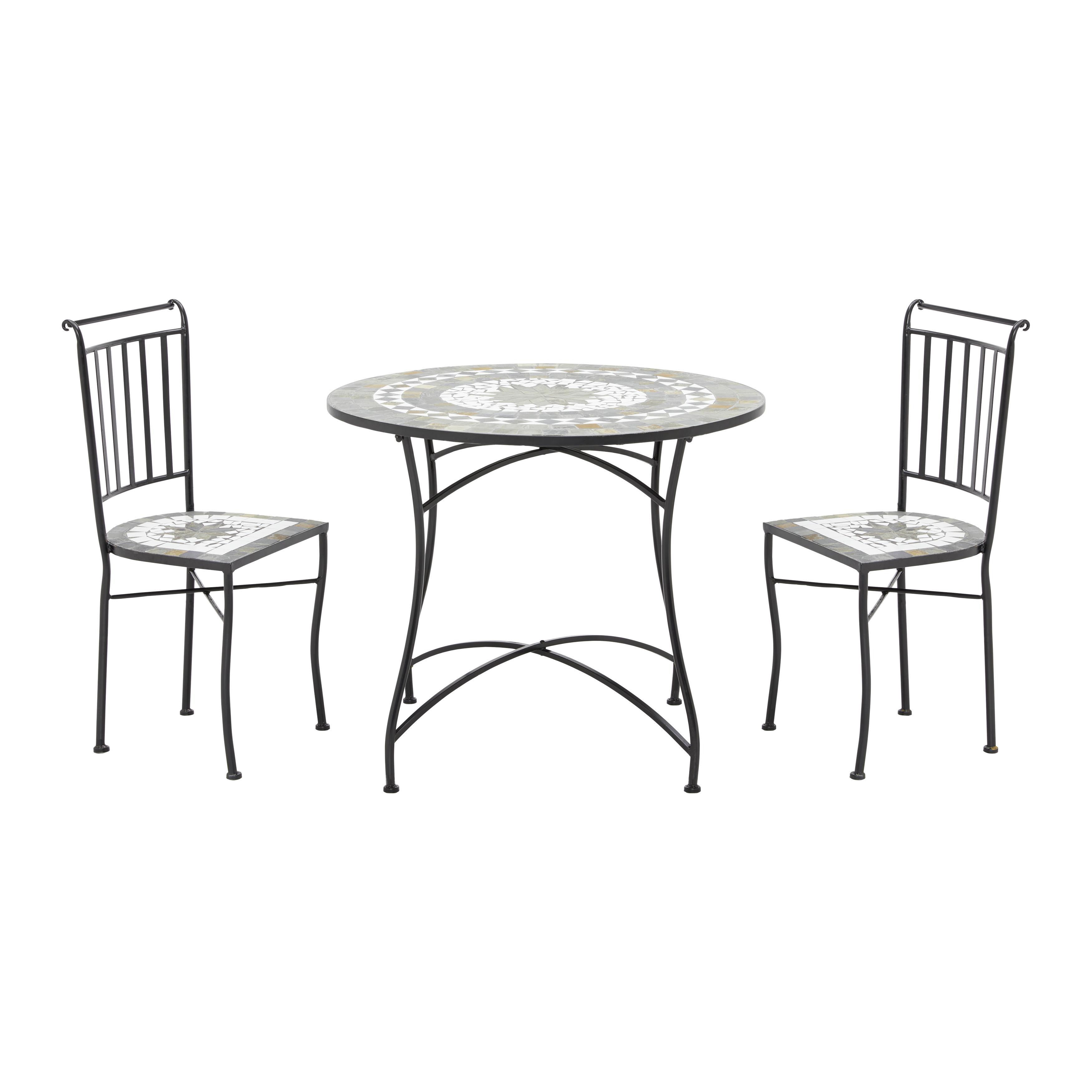 Zahradní Sada Vito - šedá, Moderní, kov/keramika (90/48/75/90/90/42,5cm) - Bessagi Garden