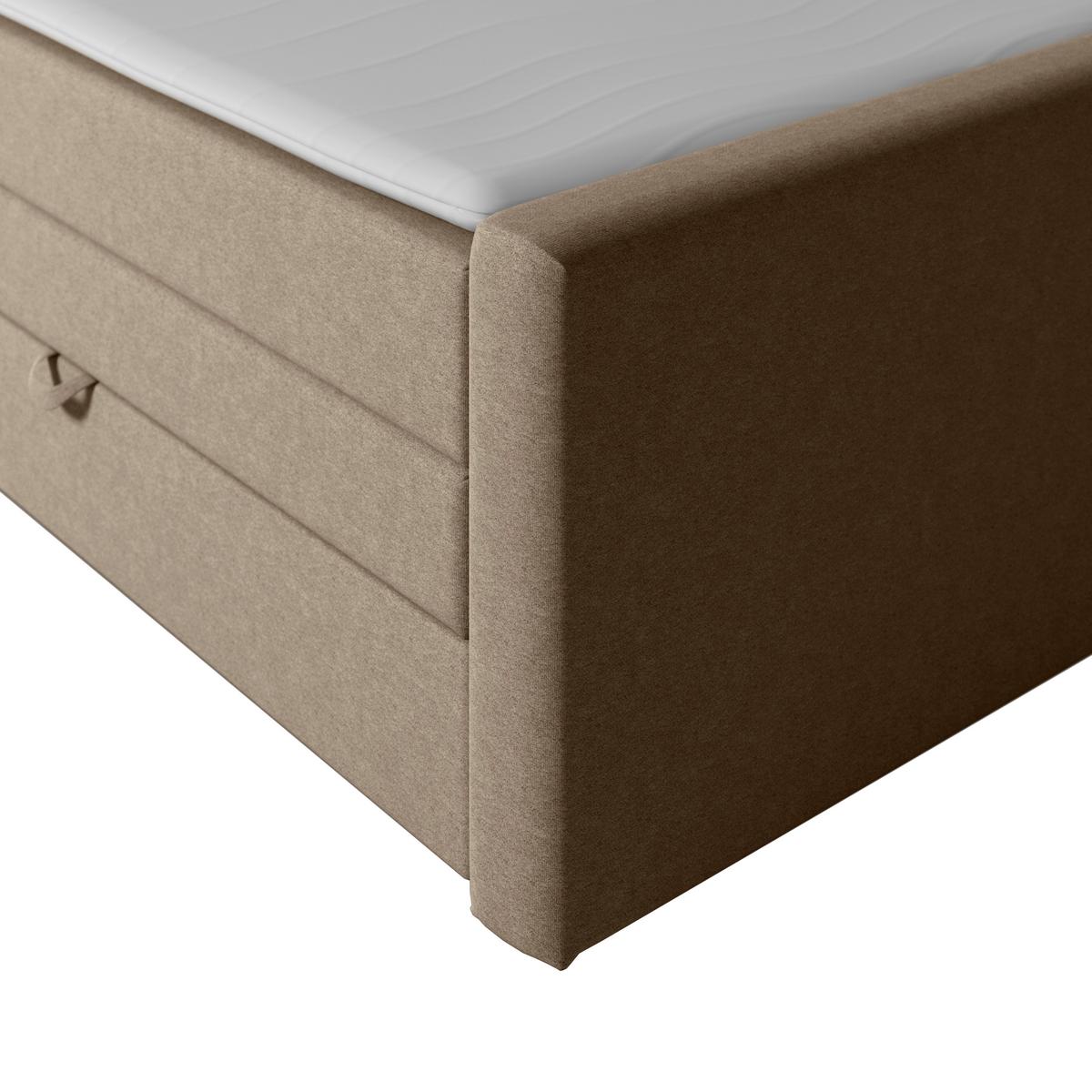 Boxspringbett mit Bettkasten Kyoto Beige 180x200 - Beige, MODERN, Holz/Kunststoff (180/200cm) - MID.YOU