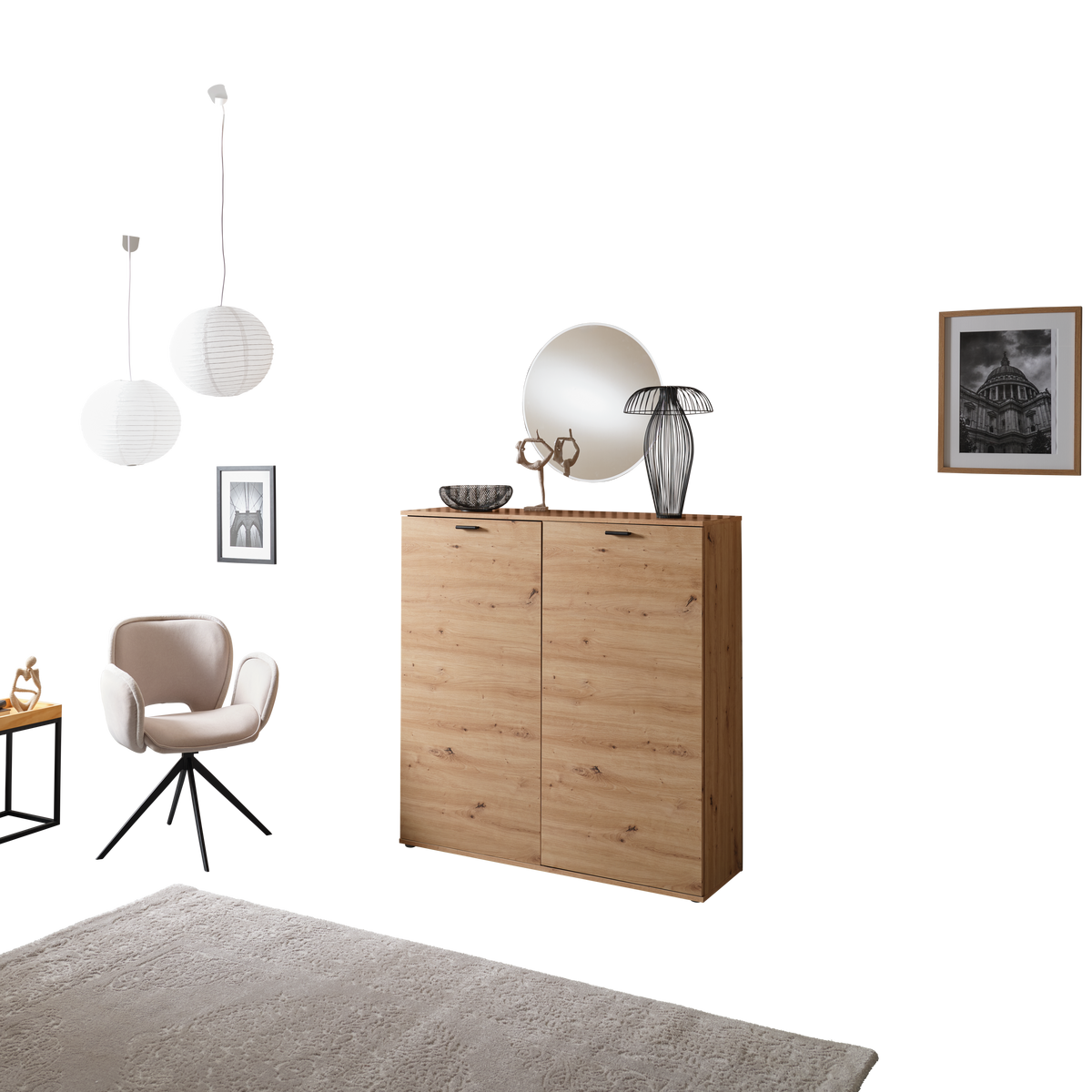 Akustikpaneel Josef - Walnussfarben, MODERN, Holzwerkstoff/Kunststoff (90/60/2cm)
