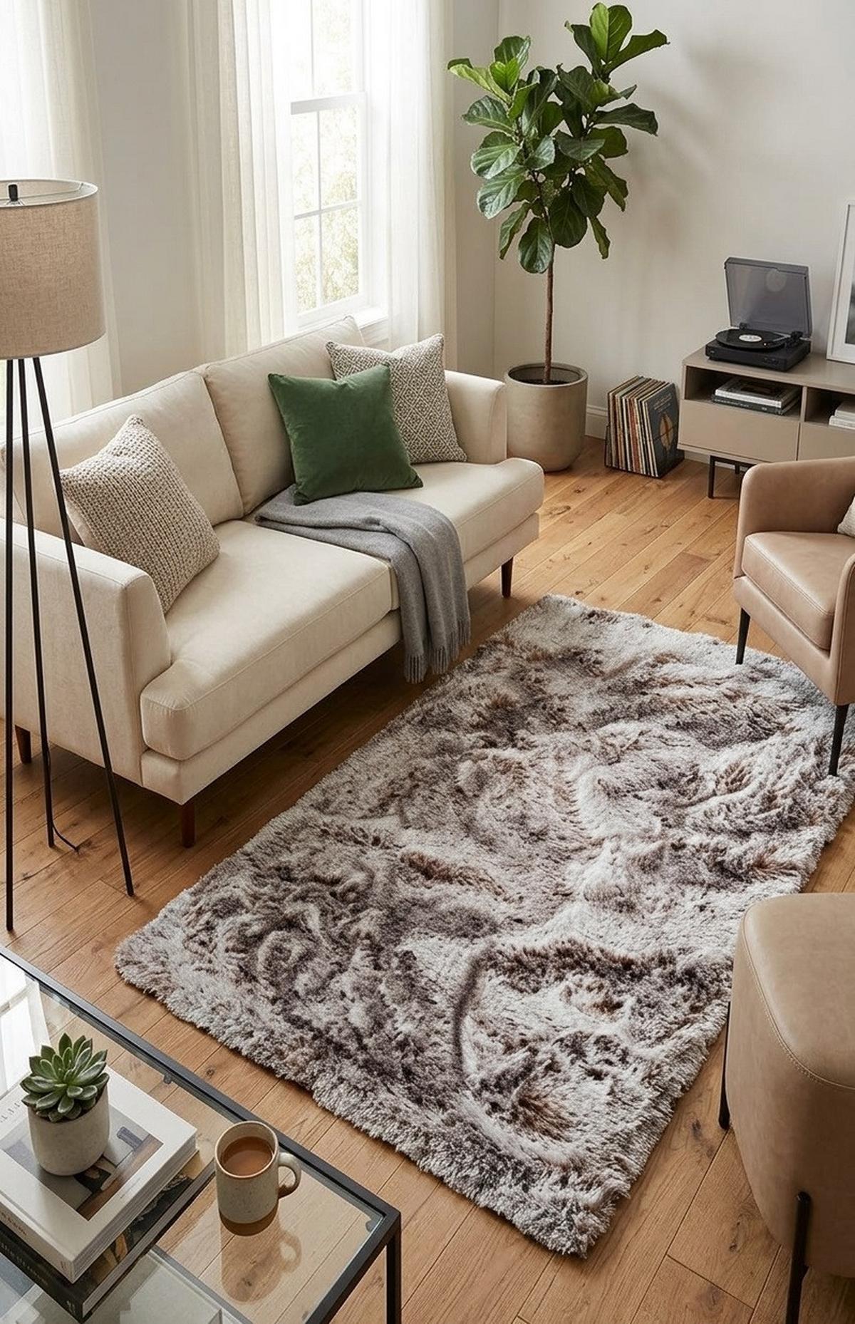 Fellteppich Angela Hellbraun 80x150 cm - Hellbraun/Braun, Basics, Textil (80/150cm) - Luca Bessoni