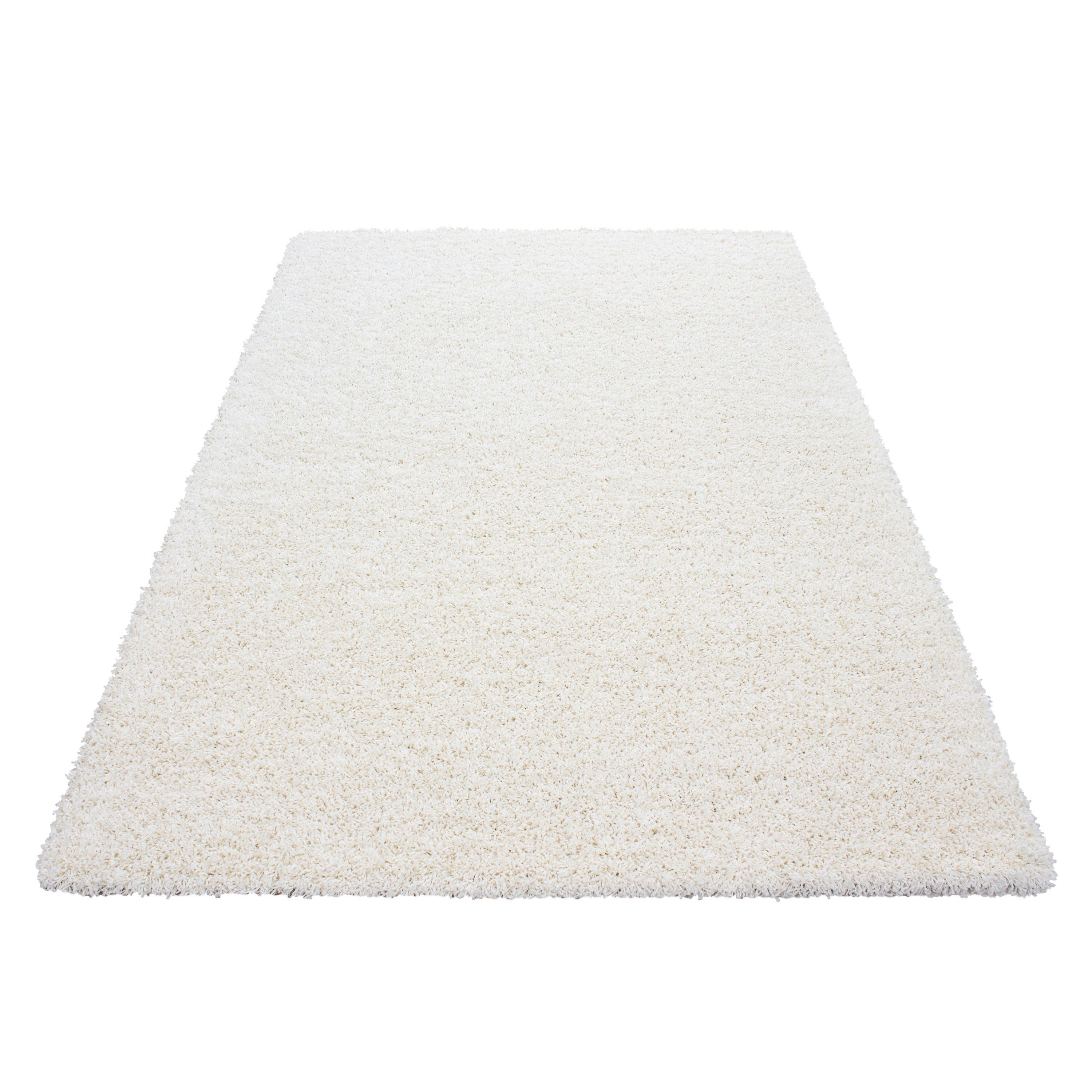 Koberec s vysokým vlasem 200x290 cm, krémový - krémová, Basics, textil (200/290cm) - Novel