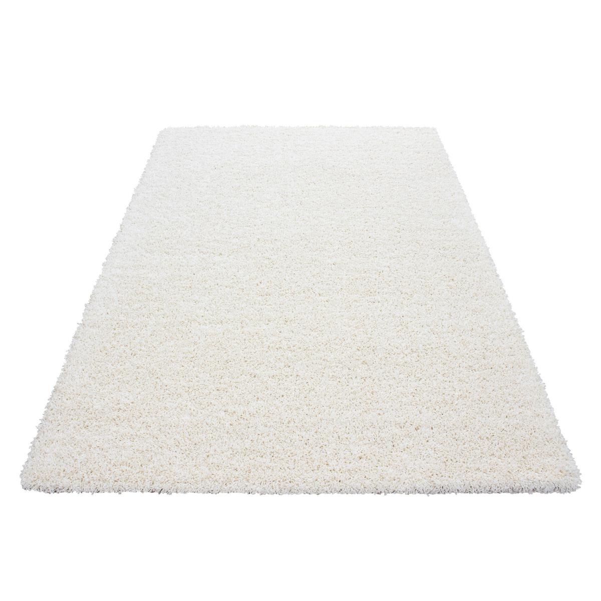 Koberec s vysokým vlasem 160x230 cm - krémová, Konvenční, textil (160/230cm) - Novel
