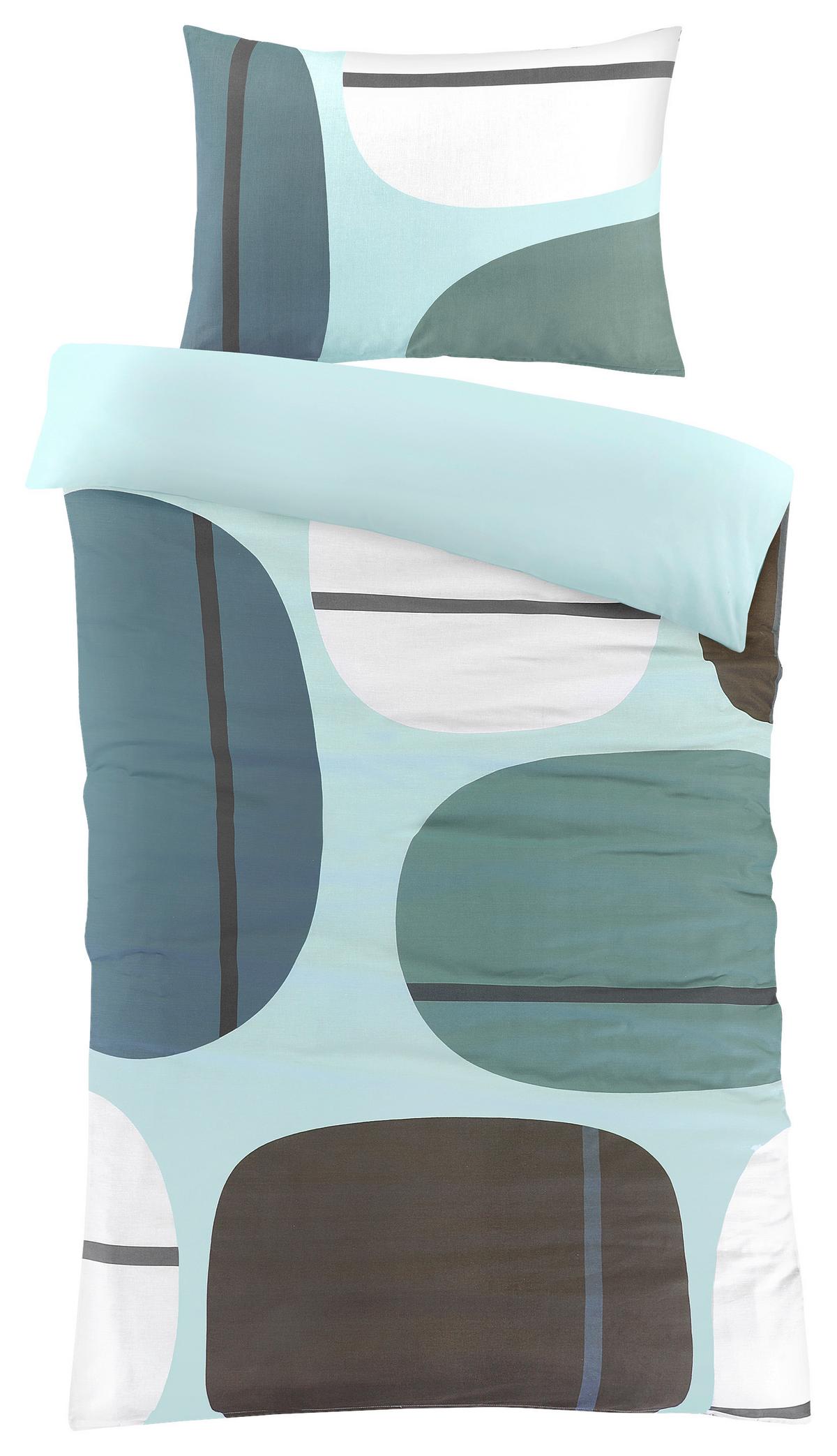 Ágyneműhuzat-garnitúra Tabea - sötétkék/pasztellkék, Modern, textil - Luca Bessoni