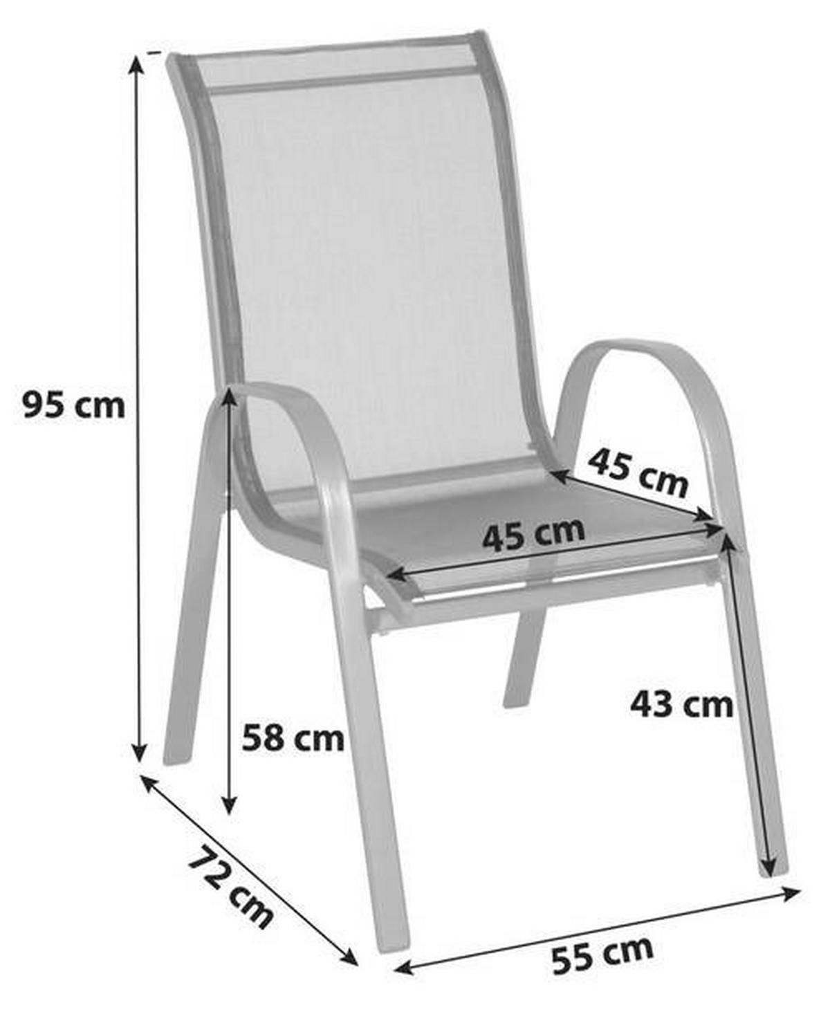 Kerti Karosszék Alex - antracit, Modern, textil/fém (54/74/93cm) - Best Price