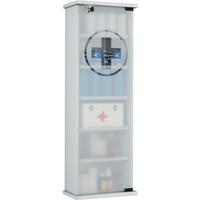 Medizinschrank Omal XXL Weiß 31x92 cm versperrbar - Weiß, Basics, Glas/Holzwerkstoff (31/92/18cm) - MID.YOU