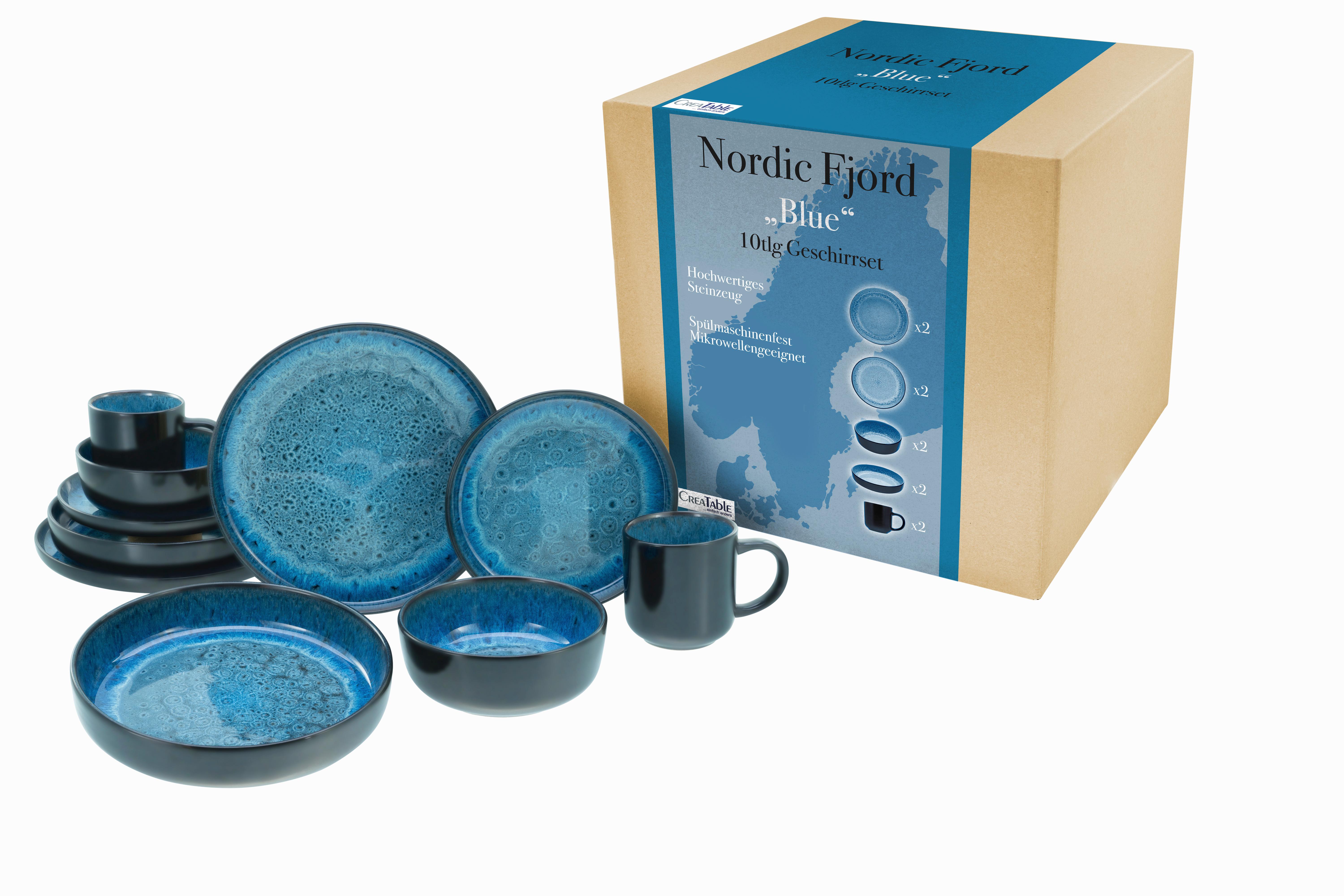 Kombiservice 21548 Nordic Fjord Blue - Blau, Trend, Keramik - Creatable