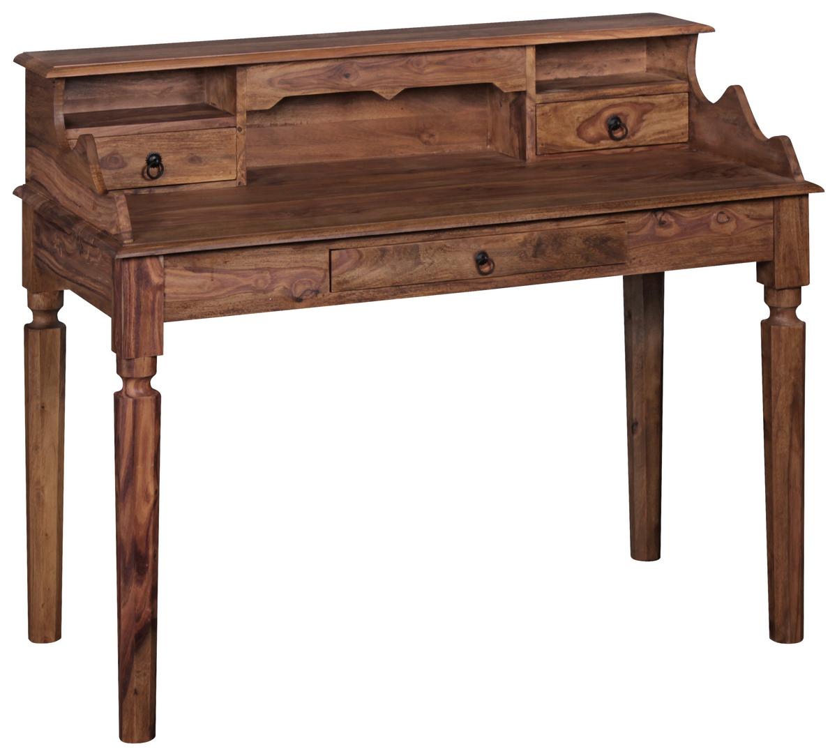 Schreibtisch Sheesham *sheeshamfarben B: 60 Cm - Sheeshamfarben, Design, Holz (115/60/100cm) - MID.YOU