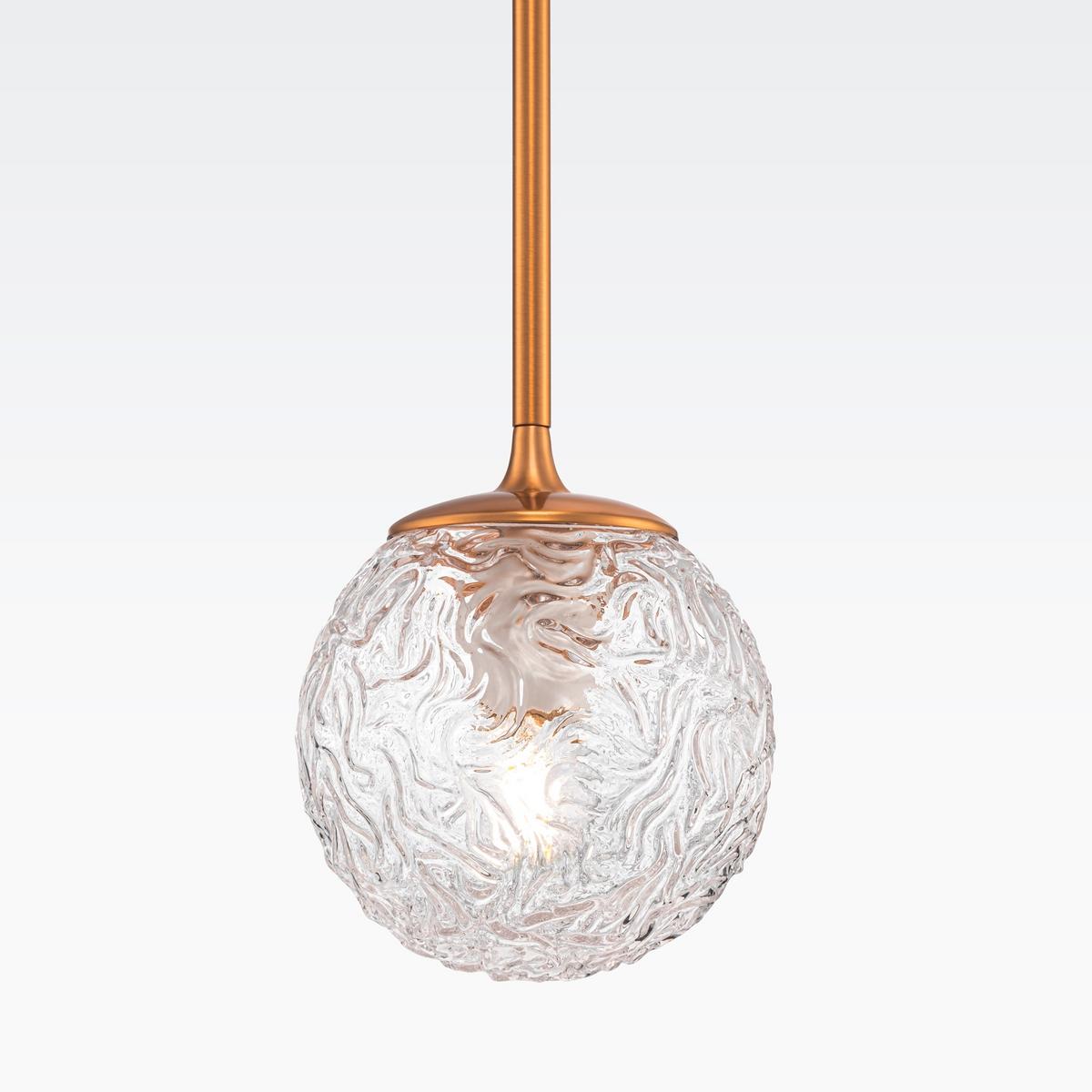 Pendelleuchte Ligero - Transparent/Messingfarben, Trend, Glas/Metall (15/43,5cm) - MAYTONI