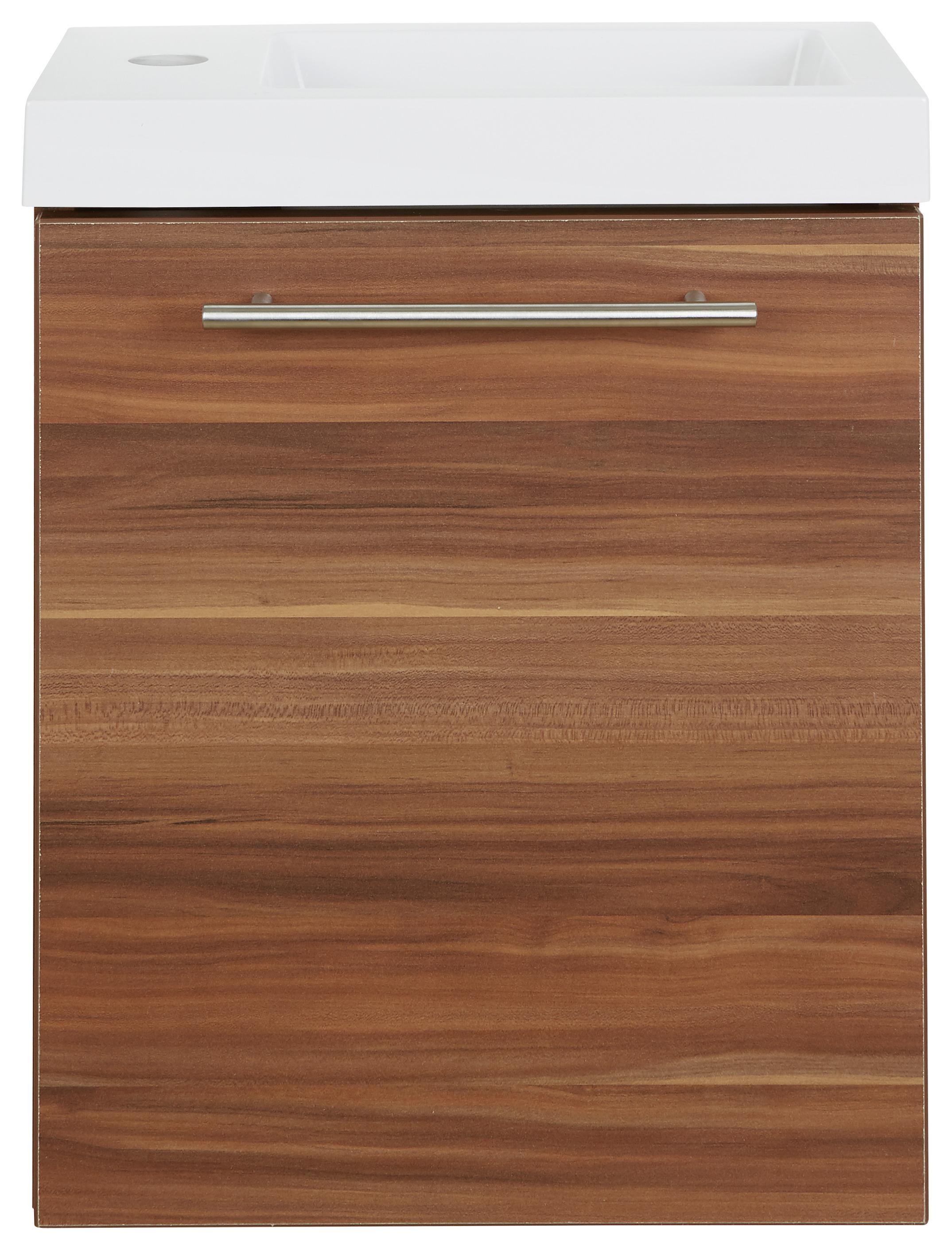 Weißes Waschbecken im geradlinigem Design