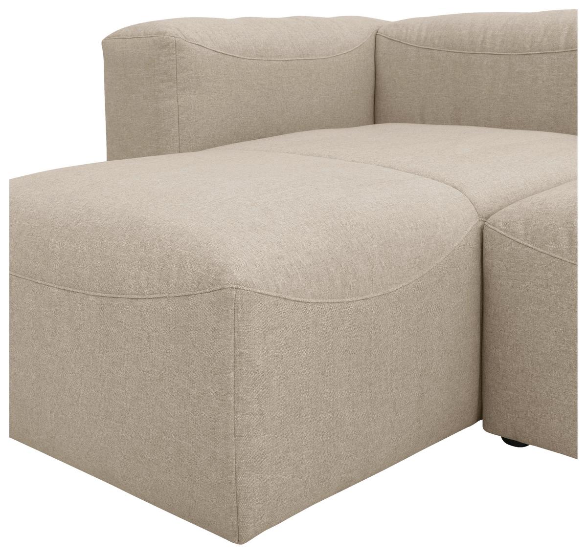 Ecksofa Lena Creme Flachgewebe - Creme, Design, Textil (160/250cm) - Max Winzer