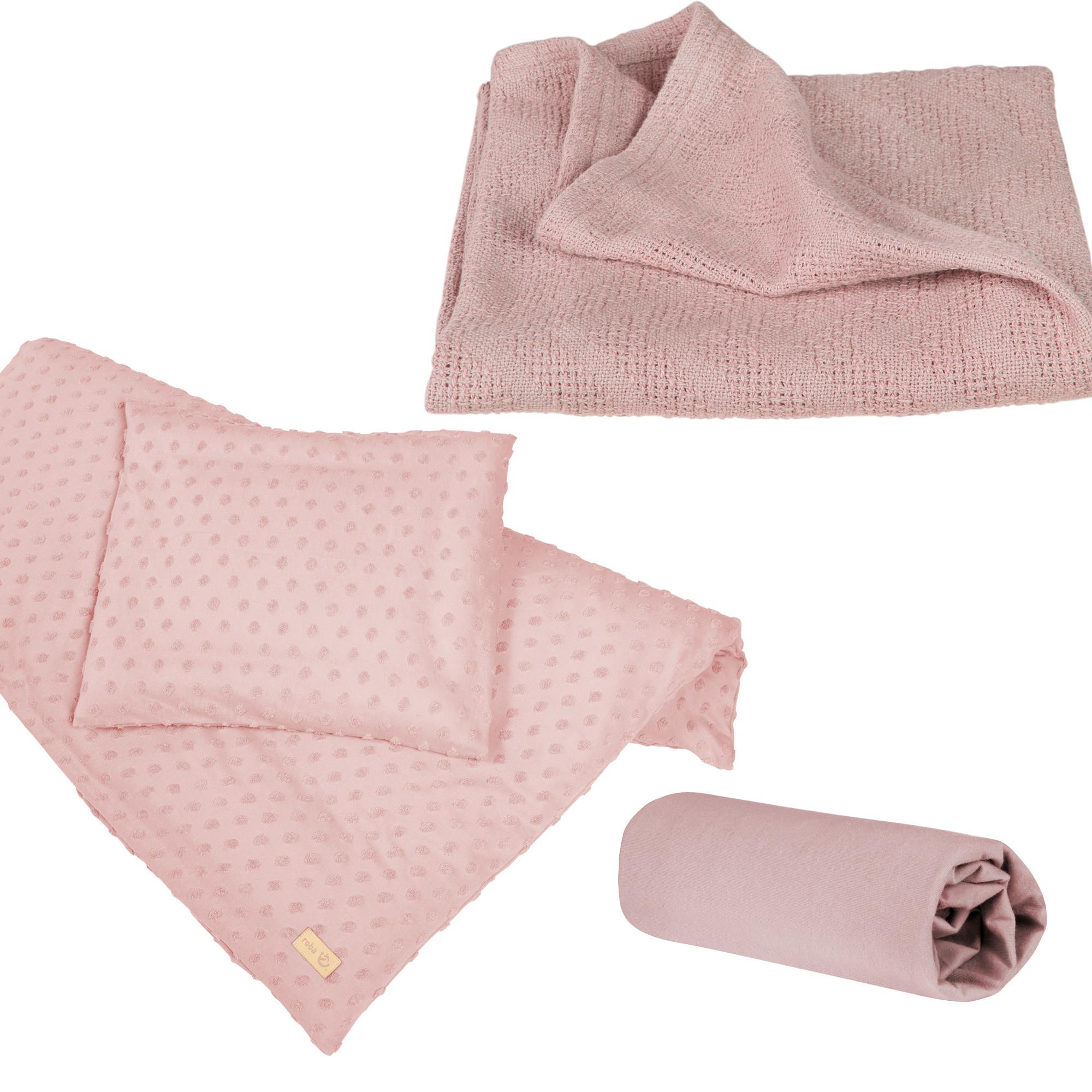 Bettwäschegeschenkset altrosa Bio-Jersey 3-Teilig. Set - Altrosa, MODERN, Textil - Roba