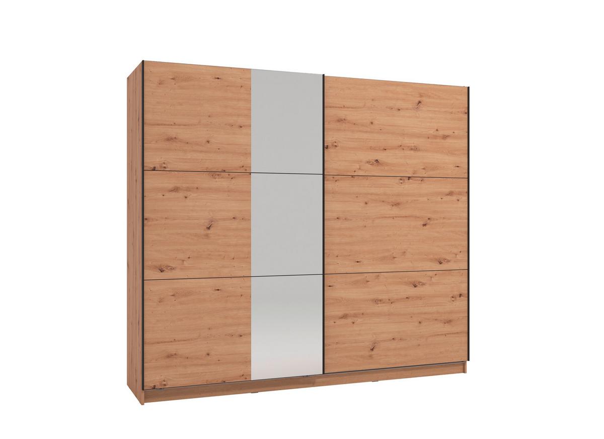Tolóajtós Szekrény Sierra 236/210 Cm - tölgyfa színű, Basics, faalapú anyag (236,5/210/62,5cm)