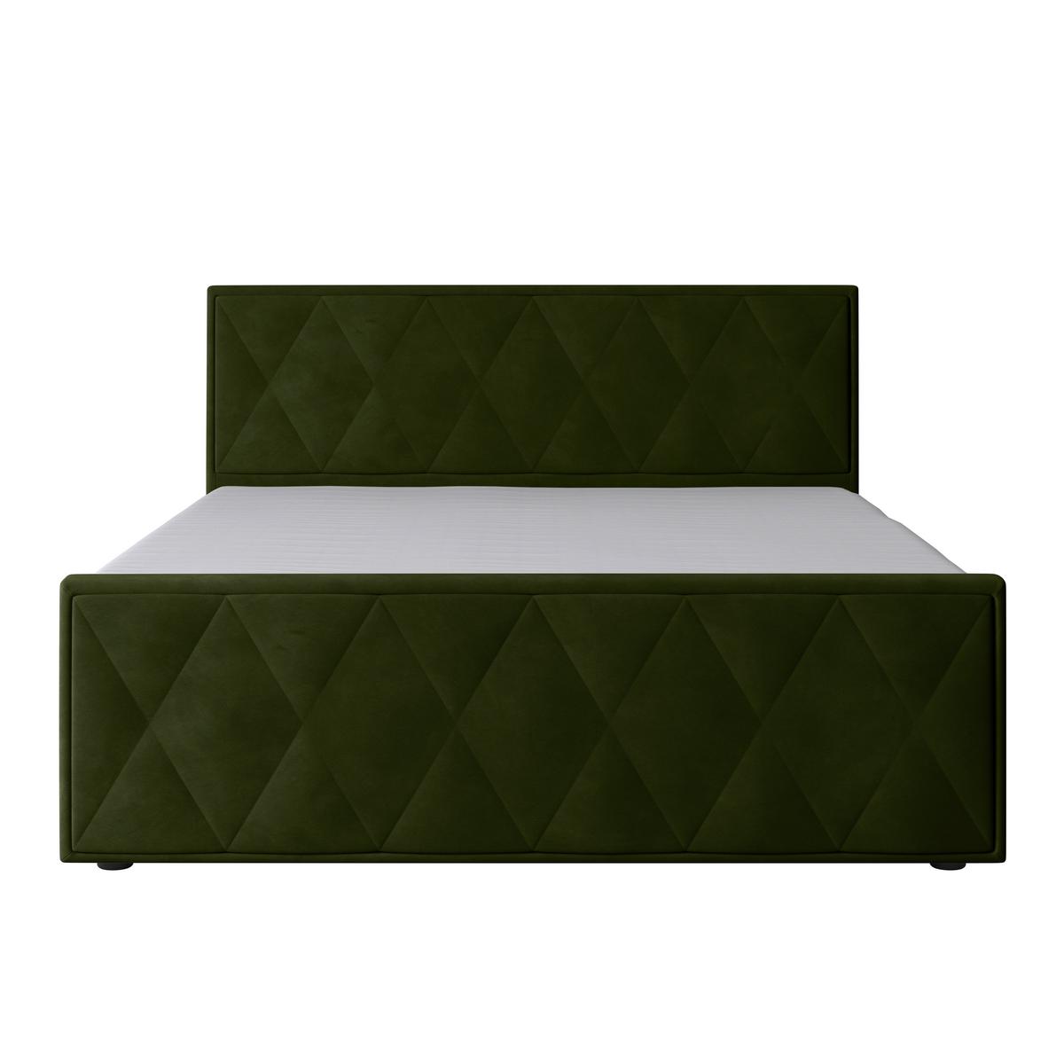 Boxspringbett mit Bettkasten Porto 180x200 cm Grün - Grün, MODERN, Holz/Kunststoff (180/200cm) - MID.YOU